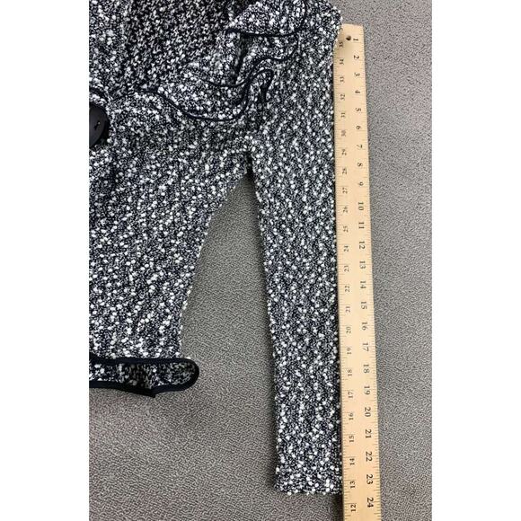 Saint Gil Paris Ruffle Knit Sweater Cardigan M Black White Designer Artsy Ruffle - Picture 7 of 7